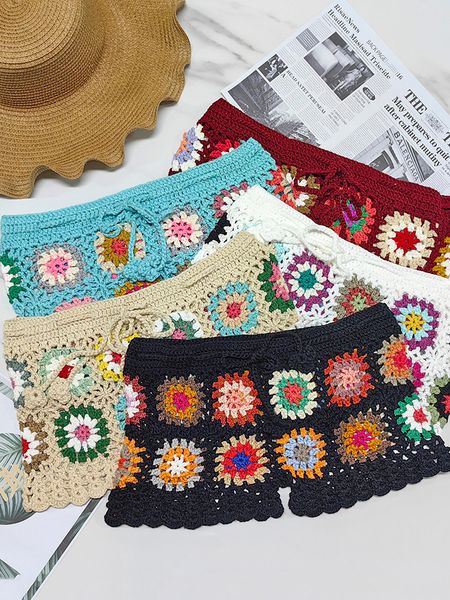 women s shorts fitshinling handmade crochet granny square beach for women bohemian summer short female holiday 2023 clothing 230504, White;black
women s shorts fitshinling handmade crochet granny square beach for women bohemian summer short female holiday 2023 clothing 230504, White;black