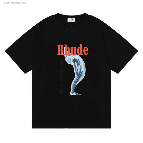 men's rhude t shirt angeles' niche trendy summer new product design sense, portrait print, size, loose fitting, and versatile for, White;black
men's rhude t shirt angeles' niche trendy summer new product design sense, portrait print, size, loose fitting, and versatile for, White;black