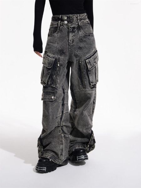 spring autrumn men's niche design vintage safari style jeans casual harakuju multi-pocket wide leg chic denim pants, Blue
spring autrumn men's niche design vintage safari style jeans casual harakuju multi-pocket wide leg chic denim pants, Blue