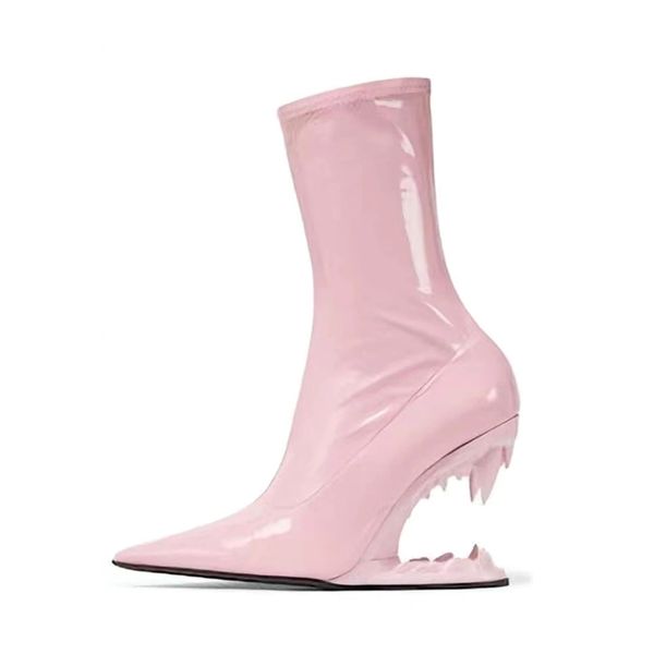 fashion women's boots 2023 women's new european and american fashion tiger teeth shoes heel night club show banquet short boots, Black
fashion women's boots 2023 women's new european and american fashion tiger teeth shoes heel night club show banquet short boots, Black