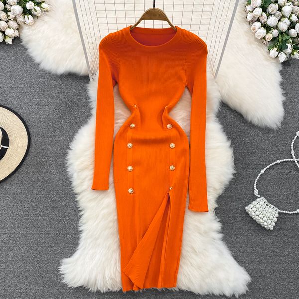 casual dresses elegant split long sleeve basic dress evening party korean fashion knit vestido women autumn elastic slim pencil dress 230505, Black;gray
casual dresses elegant split long sleeve basic dress evening party korean fashion knit vestido women autumn elastic slim pencil dress 230505, Black;gray