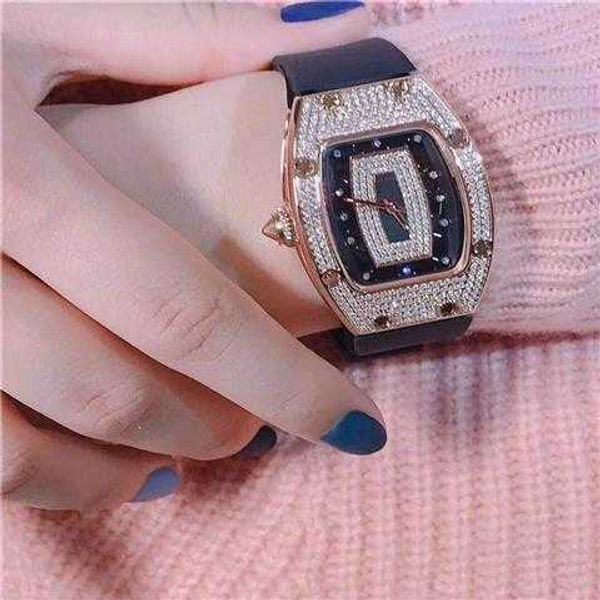 high-quality new automatic mechanical wrist watches women's luxury wine bucket super large plate trend small crowd full diamond rm007 a, Slivery;brown
high-quality new automatic mechanical wrist watches women's luxury wine bucket super large plate trend small crowd full diamond rm007 a, Slivery;brown