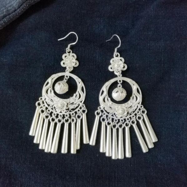 dangle chandelier ethnic style earrings miao silver filigree large ring tassel earrings product 230505
dangle chandelier ethnic style earrings miao silver filigree large ring tassel earrings product 230505