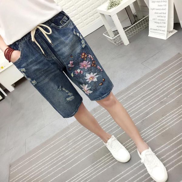 jeans women's jeans capris summer women vintagw floral embroidery denim pants high waist pantalon jean mujer short jeans woman, Blue
jeans women's jeans capris summer women vintagw floral embroidery denim pants high waist pantalon jean mujer short jeans woman, Blue