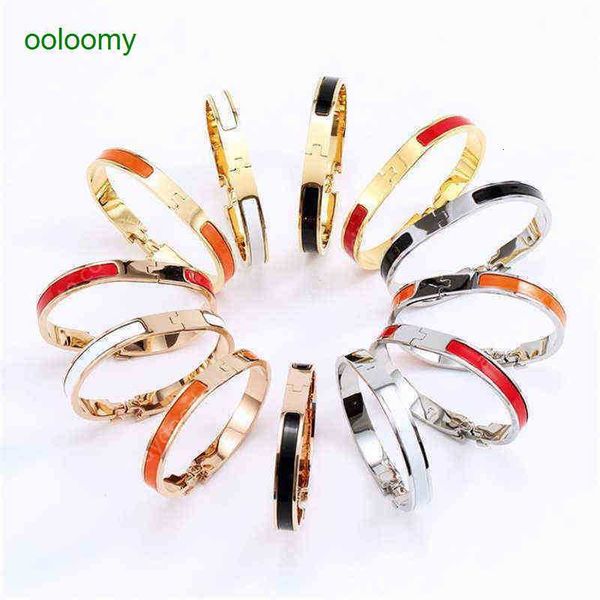 fashion 8mm stainless steel charm bracelets women luxury jewelry designer h bangles orange color enamel gift for love70sa trs7, Black
fashion 8mm stainless steel charm bracelets women luxury jewelry designer h bangles orange color enamel gift for love70sa trs7, Black