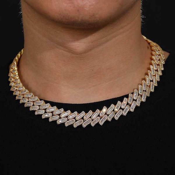 bling hip hop jewelry 16mm 18k gold plated prong setting aaaaa baguette cz diamond iced out miami cuban link chain necklace, Silver
bling hip hop jewelry 16mm 18k gold plated prong setting aaaaa baguette cz diamond iced out miami cuban link chain necklace, Silver