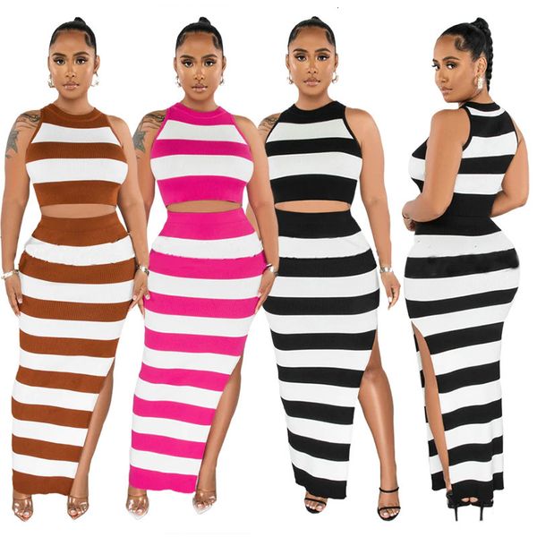 two piece dress lkf product striped print split half skirt two-piece suit vest bag hip 230504, White
two piece dress lkf product striped print split half skirt two-piece suit vest bag hip 230504, White