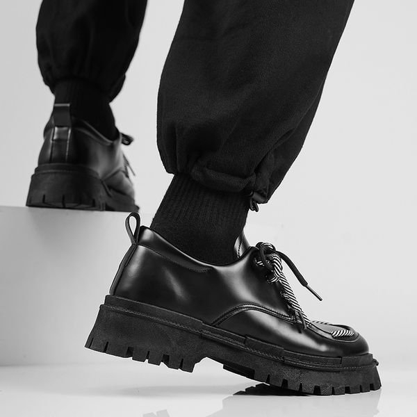 comfortable men shoes korean style business casual thick soled leather wedding loafers shoes male leather shoe non-slip, Black
comfortable men shoes korean style business casual thick soled leather wedding loafers shoes male leather shoe non-slip, Black