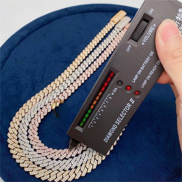 hip hop selling miami 10mm 12mm vvs moissanite diamond iced out necklace sliver cuban link chain, Silver
hip hop selling miami 10mm 12mm vvs moissanite diamond iced out necklace sliver cuban link chain, Silver
