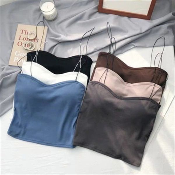 camisoles tanks women summer vest sleeveless cotton bustier with pads soft elastic wearresistant vest crop seamless bralette tees 230505, Black;white
camisoles tanks women summer vest sleeveless cotton bustier with pads soft elastic wearresistant vest crop seamless bralette tees 230505, Black;white