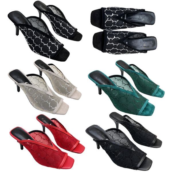 sandals designer sandals women sandals slippers fashion luxury shoes sheepskin with mesh cloth drill heel height 76mm size 36-43, Black
sandals designer sandals women sandals slippers fashion luxury shoes sheepskin with mesh cloth drill heel height 76mm size 36-43, Black