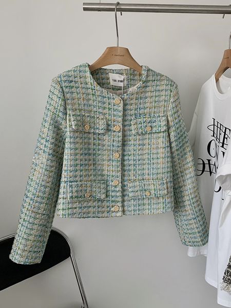 women's jackets vintage small fragrance tweed jacket coat women's spring autumn casual fried street short coat plaid outwear 23050, Black;brown
women's jackets vintage small fragrance tweed jacket coat women's spring autumn casual fried street short coat plaid outwear 23050, Black;brown