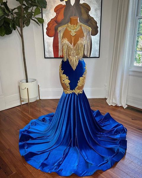 2023 may aso ebi beaded crystals prom dress royal blue mermaid evening formal party second reception birthday engagement gowns dress robe de, Black
2023 may aso ebi beaded crystals prom dress royal blue mermaid evening formal party second reception birthday engagement gowns dress robe de, Black