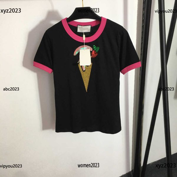 women tees designer t shirt for womens sequin diamond printing short sleeves new arrivals, White
women tees designer t shirt for womens sequin diamond printing short sleeves new arrivals, White