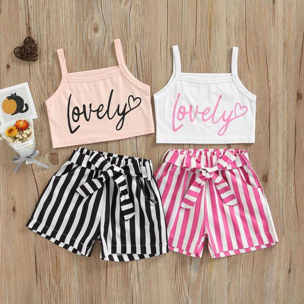 clothing sets focusnorm 0-5y summer lovely kids girls 2pcs clothes sets letter strap sleeveless vest +striped bow shorts clothing aa230504, White
clothing sets focusnorm 0-5y summer lovely kids girls 2pcs clothes sets letter strap sleeveless vest +striped bow shorts clothing aa230504, White