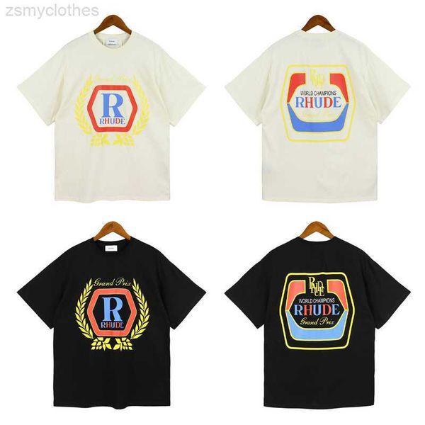 men's t-shirts 2023ss rhude oversized tee men women 1 1 patchwork rhude t shirt couple casual round neck short sleeve t-shirt, White;black 
men's t-shirts 2023ss rhude oversized tee men women 1 1 patchwork rhude t shirt couple casual round neck short sleeve t-shirt, White;black