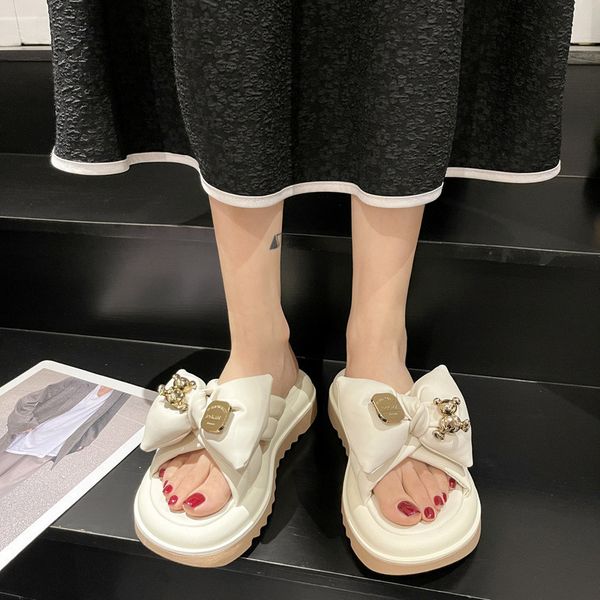 slippers summer slippers women's fashion outer wear thick bottom bow small fragrance soft bottom comfortable one word slippers 230505, Black
slippers summer slippers women's fashion outer wear thick bottom bow small fragrance soft bottom comfortable one word slippers 230505, Black