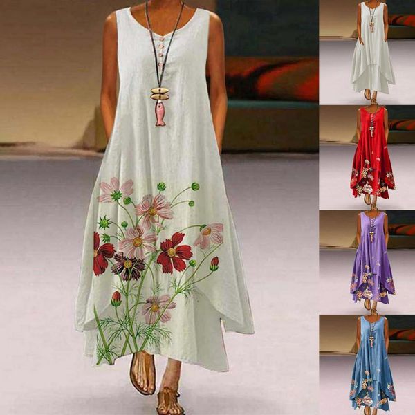 casual dresses new fashion women's street casual flower print irregular hem dress summer loose beach dress 230505, Black;gray
casual dresses new fashion women's street casual flower print irregular hem dress summer loose beach dress 230505, Black;gray