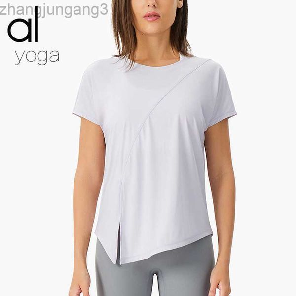 desginer alo yoga t shirt al fitness suit new side slit breathable sportswear quick drying running short sleeve t-shirt top, White
desginer alo yoga t shirt al fitness suit new side slit breathable sportswear quick drying running short sleeve t-shirt top, White