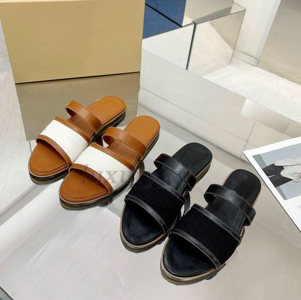 designer sandals women leather slippers metal logo canvas flat slippers fashion rubber slides summer baach flip flops, Black
designer sandals women leather slippers metal logo canvas flat slippers fashion rubber slides summer baach flip flops, Black