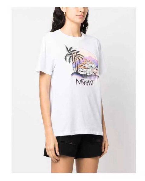 isabel marant women designer t shirt summer new fashion personality graphic print casual pullover versatile loose short sleeve tees, White
isabel marant women designer t shirt summer new fashion personality graphic print casual pullover versatile loose short sleeve tees, White