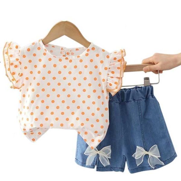 clothing sets girls clothes suit summer baby kids outfits white dot t shirt denim shorts 2pcs/set infant toddler girl's tracksuits aa2
clothing sets girls clothes suit summer baby kids outfits white dot t shirt denim shorts 2pcs/set infant toddler girl's tracksuits aa2