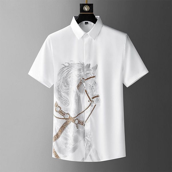 men's casual shirts high end european fashion horse head diamond shirt men's short sleeve summer fashion men's half sleeve lu, White;black
men's casual shirts high end european fashion horse head diamond shirt men's short sleeve summer fashion men's half sleeve lu, White;black