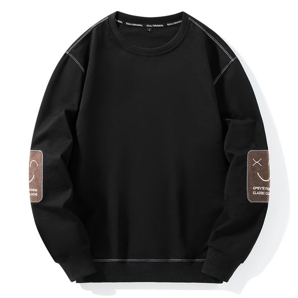 cotton crewneck hoodie men's spring and autumn new loose simple casual leggings shirt tide brand solid color couple clothes top, Black
cotton crewneck hoodie men's spring and autumn new loose simple casual leggings shirt tide brand solid color couple clothes top, Black