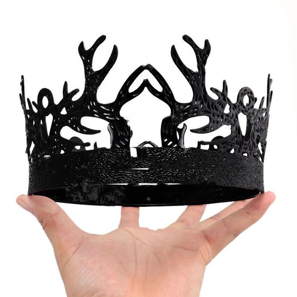 retro black full round crown makeup ball halloween headwear street shoot show crown unisex, Silver
retro black full round crown makeup ball halloween headwear street shoot show crown unisex, Silver