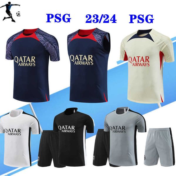 23 24 psgs vest mbappe soccer jerseys tracksuit 2023 2024 classic style training suit sergio ramos verratti icardi football short sleeve, Black
23 24 psgs vest mbappe soccer jerseys tracksuit 2023 2024 classic style training suit sergio ramos verratti icardi football short sleeve, Black