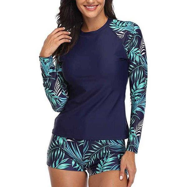 boxer stitching split swimsuit womens sports long sleeve printed surfing, White;black
boxer stitching split swimsuit womens sports long sleeve printed surfing, White;black