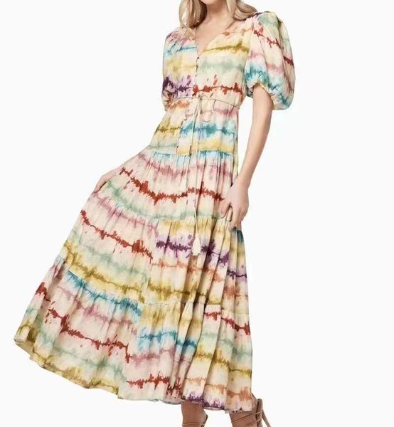 2023 early spring dress new european and american women's elegant light luxury v-neck lace up waist wrapped bubble sleeve printed dress, Black;gray
2023 early spring dress new european and american women's elegant light luxury v-neck lace up waist wrapped bubble sleeve printed dress, Black;gray