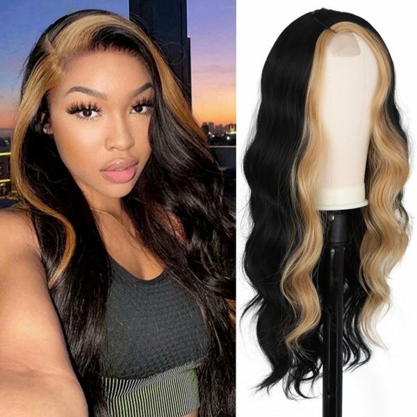 long curly hair wig woman partial front lace wig chemical fiber wig head cover, Black;brown
long curly hair wig woman partial front lace wig chemical fiber wig head cover, Black;brown