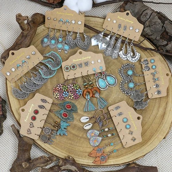 6 pairs women vintage turquoise earrings set bohemia leaf geometry tassel dangle earrings boho long ethnic style jewelry, Silver
6 pairs women vintage turquoise earrings set bohemia leaf geometry tassel dangle earrings boho long ethnic style jewelry, Silver