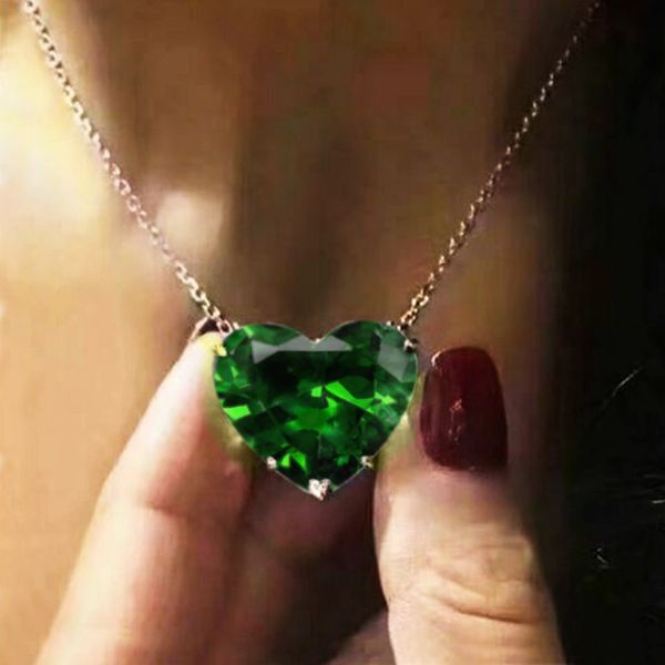 15mm heart lab emerald promise pendant 925 sterling silver wedding pendants necklace for women bridal party choker jewelry
15mm heart lab emerald promise pendant 925 sterling silver wedding pendants necklace for women bridal party choker jewelry