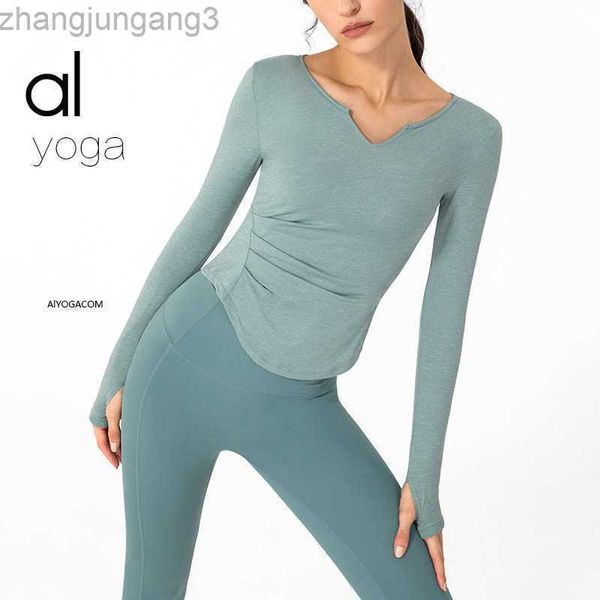 desginer alo yoga t shirt autumn and winter sports women's long sleeve slim fit and breathable v-neck running fitness suit, White
desginer alo yoga t shirt autumn and winter sports women's long sleeve slim fit and breathable v-neck running fitness suit, White