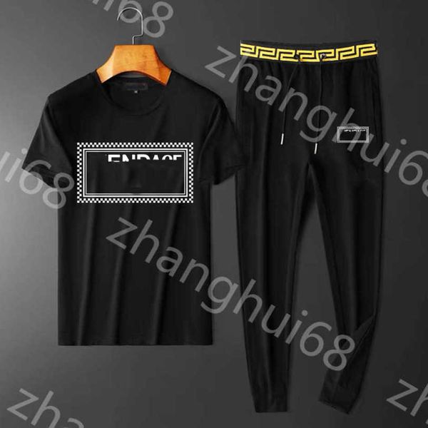23ss mens tracksuit sweatsuit mens designer tracksuit round neck pure cotton letter logo print short sleeve t-shirt ribbon splicing pants se, Gray
23ss mens tracksuit sweatsuit mens designer tracksuit round neck pure cotton letter logo print short sleeve t-shirt ribbon splicing pants se, Gray