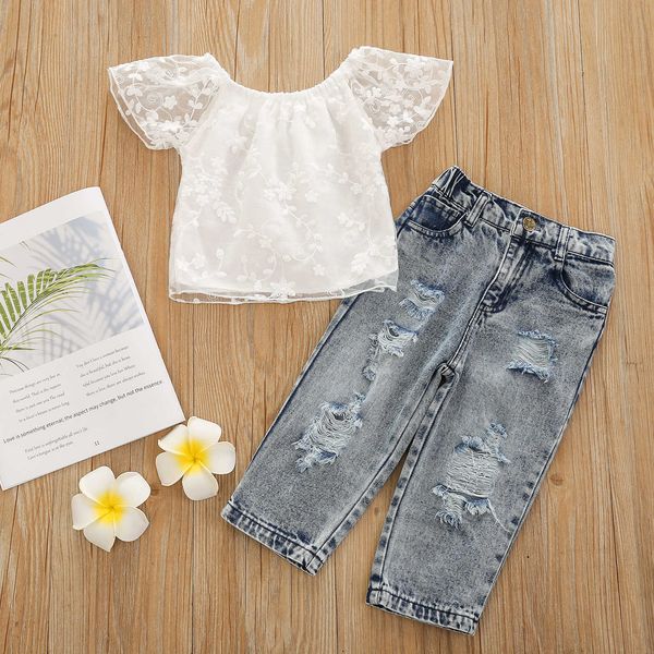 clothing sets focusnorm 1-5y summer fashion kids girls clothes sets 2pcs lace flowers printed off shoulder t shirts denim pants aa230504, White
clothing sets focusnorm 1-5y summer fashion kids girls clothes sets 2pcs lace flowers printed off shoulder t shirts denim pants aa230504, White