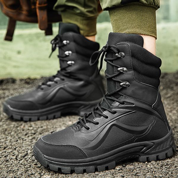 winter high-shoe mens military tactical boots outdoor fashion combat army boot non-slip casual hiking shoes sneakers, Black
winter high-shoe mens military tactical boots outdoor fashion combat army boot non-slip casual hiking shoes sneakers, Black