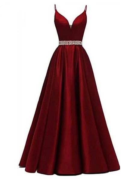 deep v-neck prom dresses a-line spaghetti satin plus size graduation cocktail homecoming formal evening party gown 14, Black
deep v-neck prom dresses a-line spaghetti satin plus size graduation cocktail homecoming formal evening party gown 14, Black