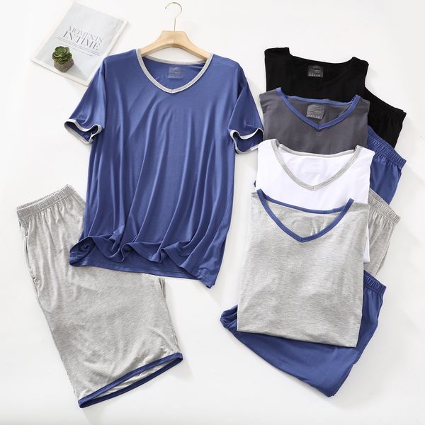 men's sleepwear men's sets short sleeve shorts pajamas summer modal plus size sleepwear men's solid short sleeved t shirt man, Black;brown
men's sleepwear men's sets short sleeve shorts pajamas summer modal plus size sleepwear men's solid short sleeved t shirt man, Black;brown