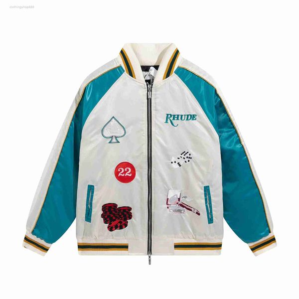 rhude hoodie & autumn/winter new high street applique embroidery pilot zipper cardigan coat 3620, Black
rhude hoodie & autumn/winter new high street applique embroidery pilot zipper cardigan coat 3620, Black