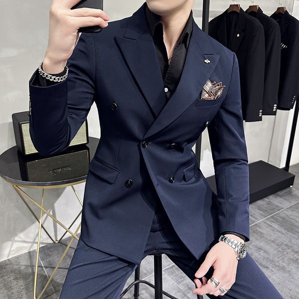 men's suits blazers new beige men's suit 2 pieces double-breasted notch lapel flat slim fit casual tuxedos for wedding blazerpants, White;black
men's suits blazers new beige men's suit 2 pieces double-breasted notch lapel flat slim fit casual tuxedos for wedding blazerpants, White;black