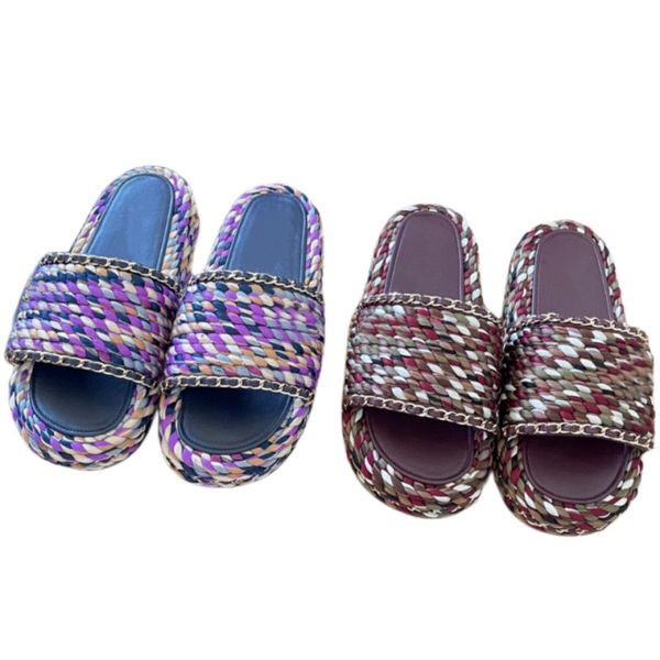 colorful woven slippers classic designer sandals luxury women's platform shoes new fashion beach shoes non-slip wear-resistant casual s, Black
colorful woven slippers classic designer sandals luxury women's platform shoes new fashion beach shoes non-slip wear-resistant casual s, Black