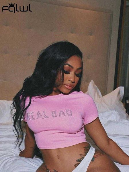 women's t-shirt fqlwl summer streetwear y2k clothes crop pink women 2023 black rhinestone t shirts tees white fashion casual, Black;gray
women's t-shirt fqlwl summer streetwear y2k clothes crop pink women 2023 black rhinestone t shirts tees white fashion casual, Black;gray