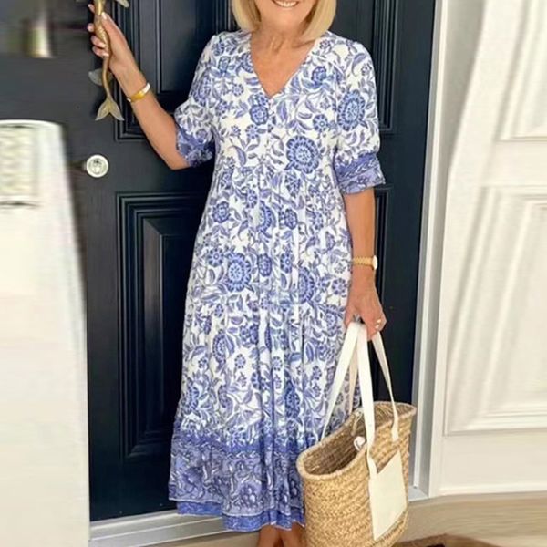 casual dresses deep v-neck short sleeve long dress summer fashion pleated loose beach dress women elegant patterm print ruffle party dress 2, Black;gray
casual dresses deep v-neck short sleeve long dress summer fashion pleated loose beach dress women elegant patterm print ruffle party dress 2, Black;gray