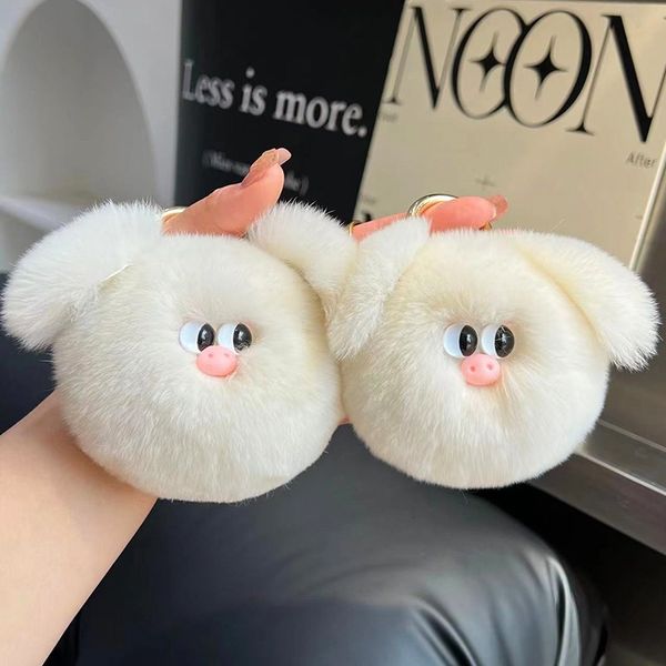 real rex rabbit fur pig keychain pompom ball bag charm purse phone pendant keyring tassels, Silver
real rex rabbit fur pig keychain pompom ball bag charm purse phone pendant keyring tassels, Silver