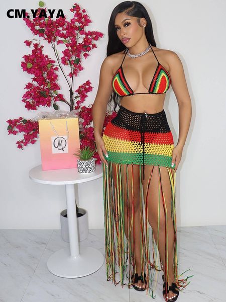 two piece dress cmyaya elegant rainbow women knit ribbed chochet tassel bodycon maxi skirt suit and crop beach 2 set outfits 230504, White
two piece dress cmyaya elegant rainbow women knit ribbed chochet tassel bodycon maxi skirt suit and crop beach 2 set outfits 230504, White