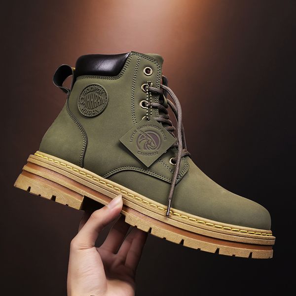 safety shoes high boots men leather shoes fashion motorcycle ankle military boots for men winter boots man shoes lace-up botas hombre 230505, Black;brown
safety shoes high boots men leather shoes fashion motorcycle ankle military boots for men winter boots man shoes lace-up botas hombre 230505, Black;brown