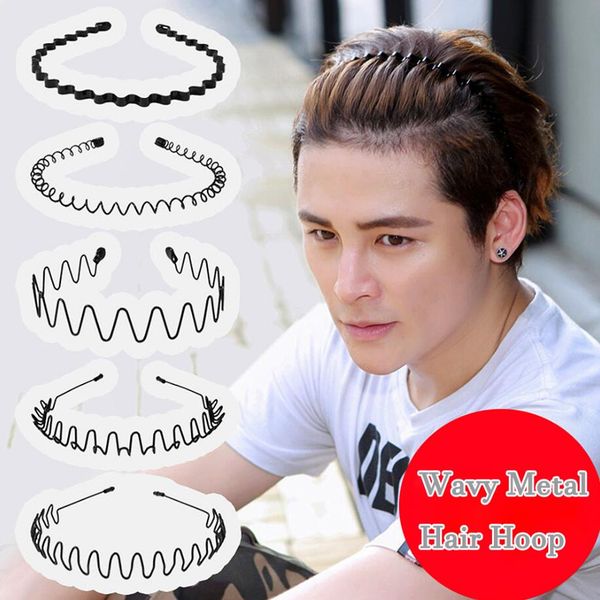 metal wavy spring hair hoop black non slip outdoor sports headbands for women men simple hairband face washing headdress, Silver
metal wavy spring hair hoop black non slip outdoor sports headbands for women men simple hairband face washing headdress, Silver